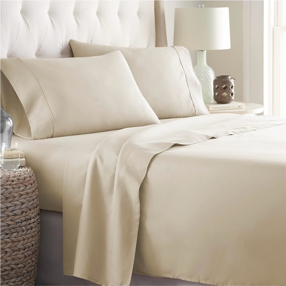 Cream Hotel Quality Cotton Sheets Set